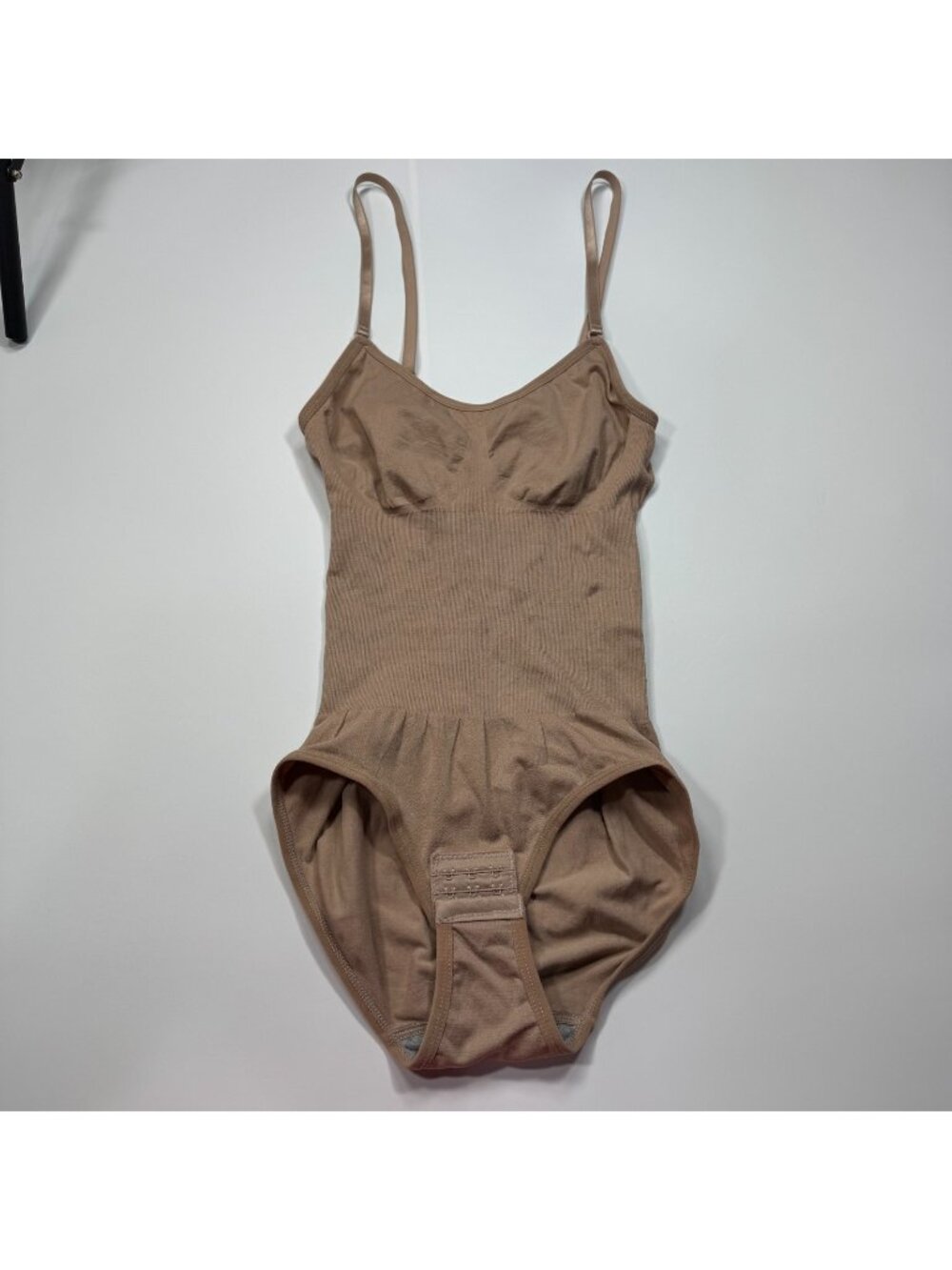 Shapewear Women's M Beige Polyamide Bodysuit Adjustable Spaghetti Strap Stretch